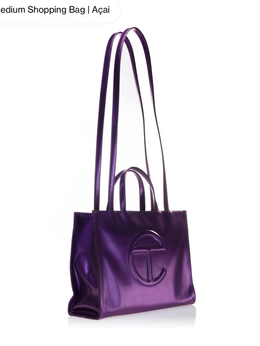 Telfar Shiny Purple Shopping Tote